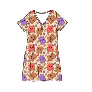 Serial Bamboo Thrifter Peanut Butter Jelly Time Moo Moo XSmall NWT